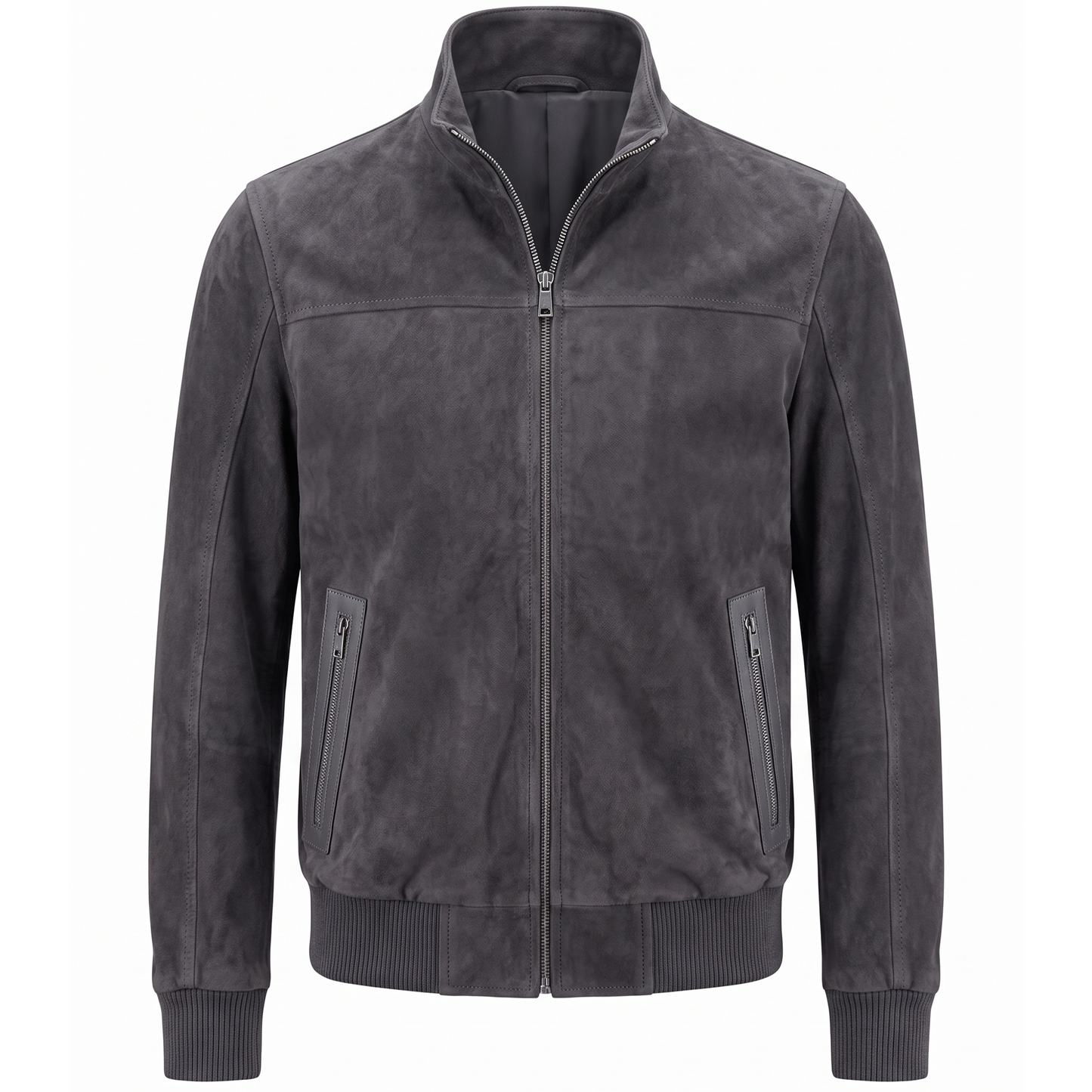 Kashani Black Suede Bomber Jacket