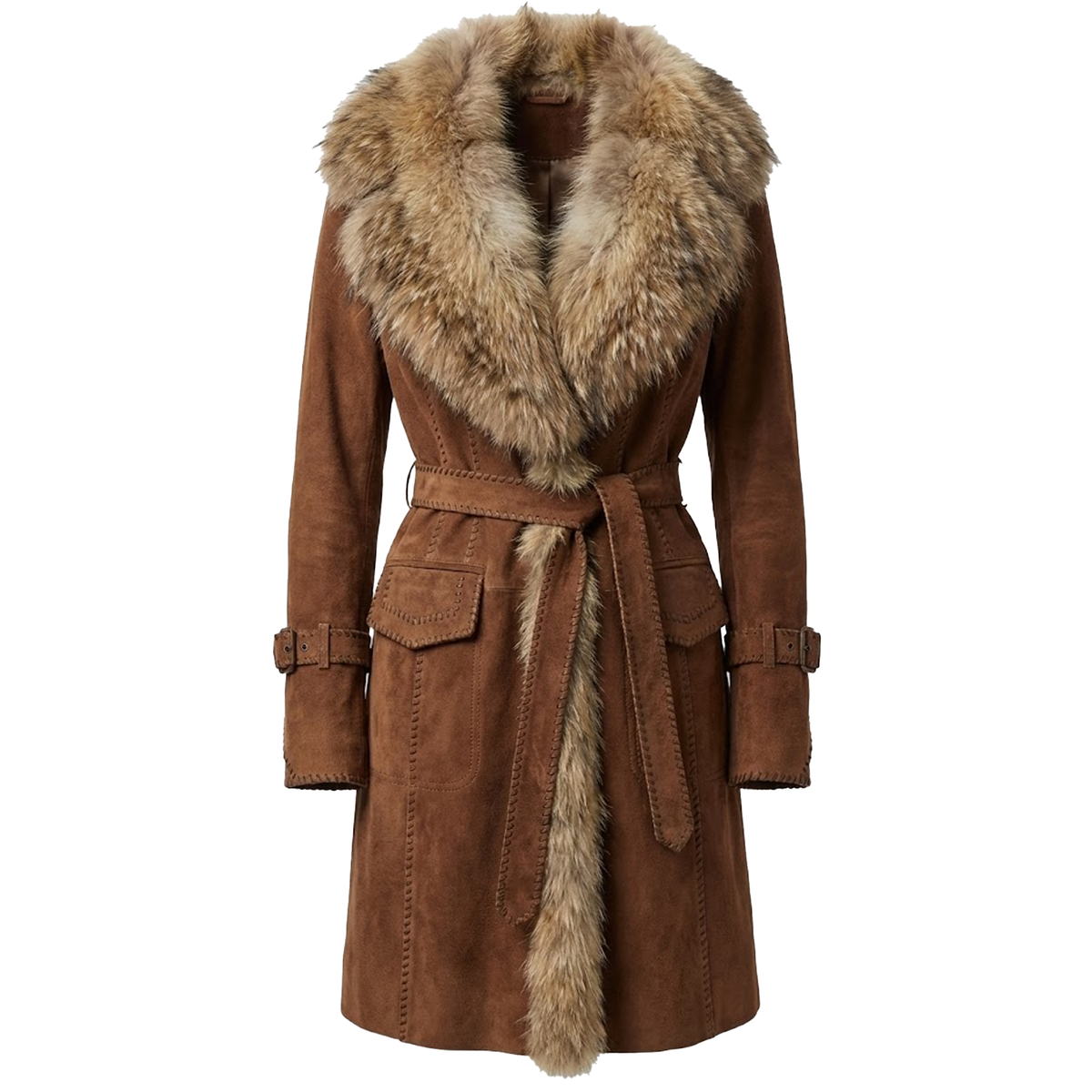Kashani AMR-59 ladies trench coat in brown
