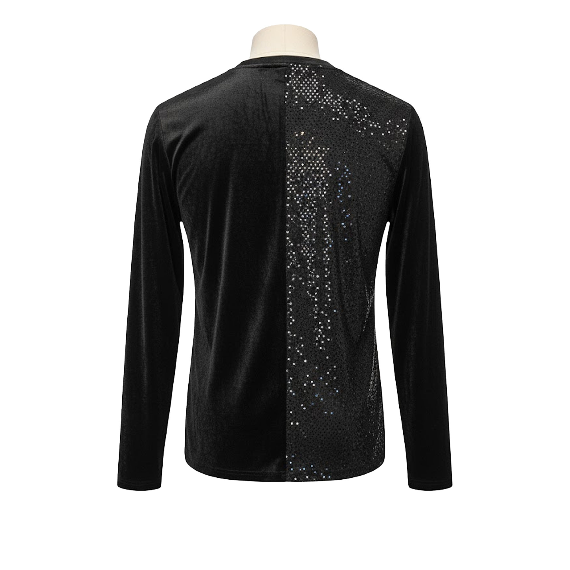 Lorenzzo Franco Black Velvet Long Sleeve Shirt