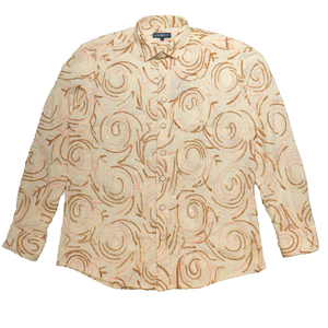 Lanzzino Ivory Trio Swirl Button Up Shirt - Dudes Boutique