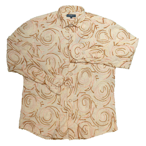 Lanzzino Ivory Trio Swirl Button Up Shirt - Dudes Boutique