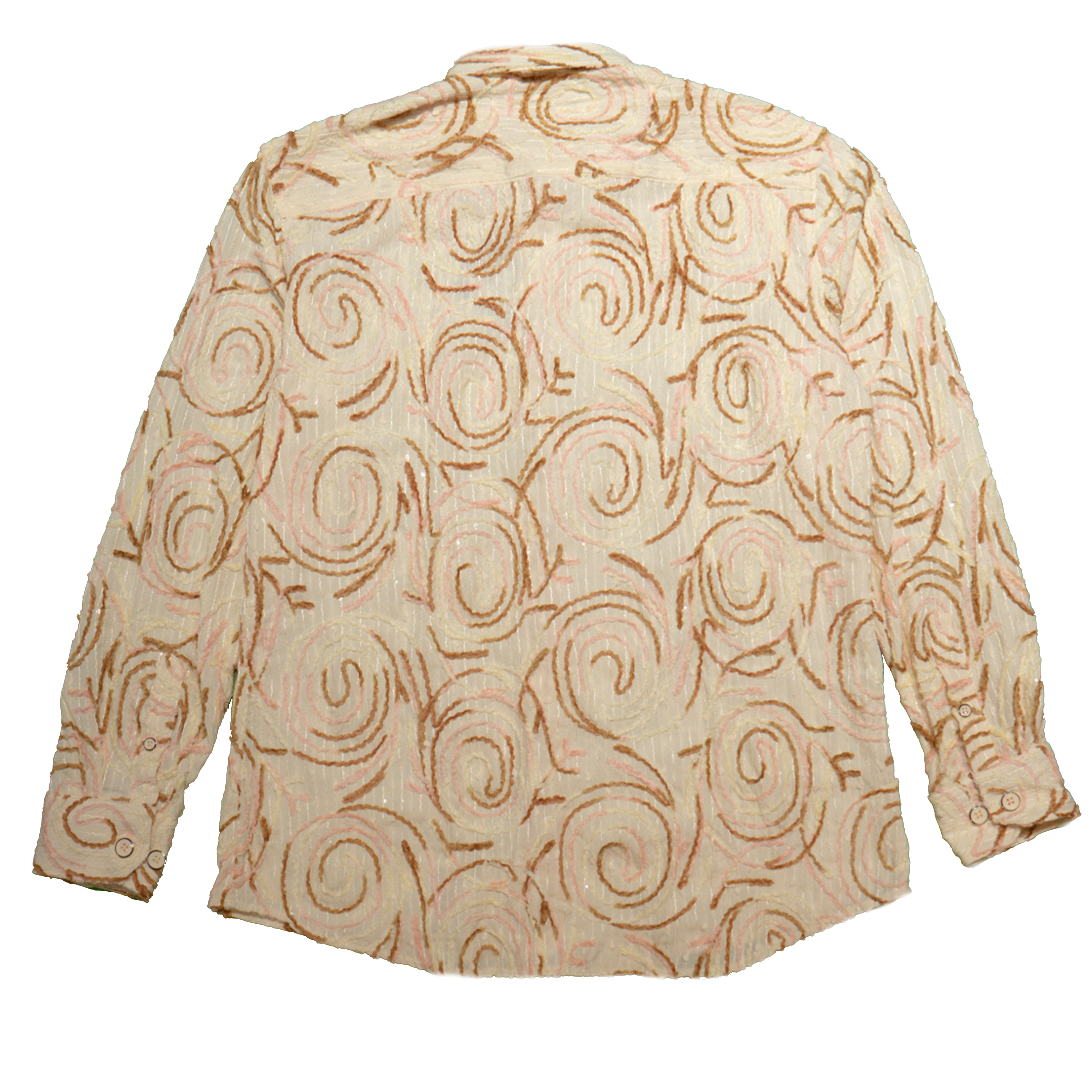 Lanzzino Ivory Trio Swirl Button Up Shirt - Dudes Boutique