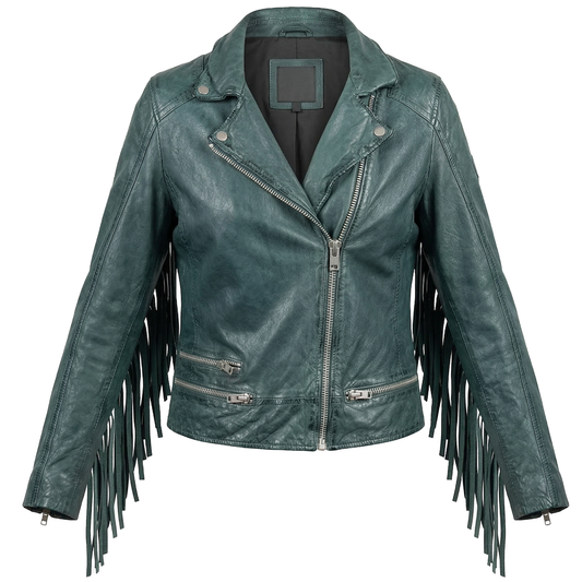 Mauritius Zoe RF Leather Jacket - Teal