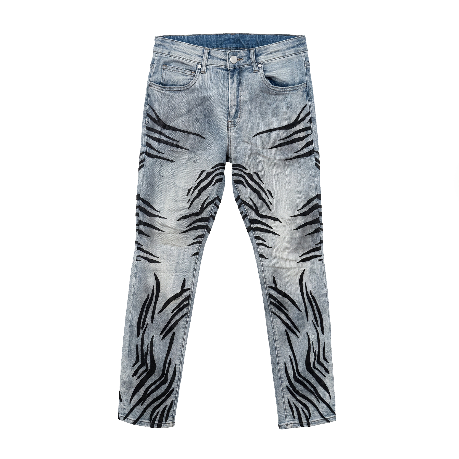 Waimea Distressed Tiger Stripe Denim Jeans