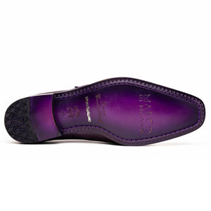 Marco Di Milano Toluca Purple Crocodile & Lizard Monk Strap Dress Shoes - Dudes Boutique