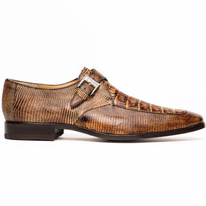 Marco Di Milano Toluca Rustic Orix Crocodile & Lizard Monk Strap Dress Shoes - Dudes Boutique