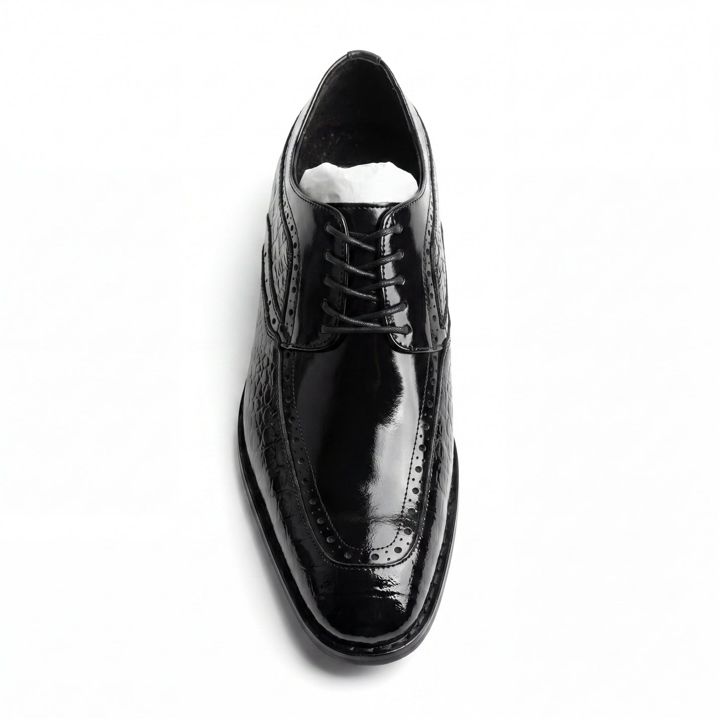 Giovanni Terence Black Embossed Crocodile Dress Shoes