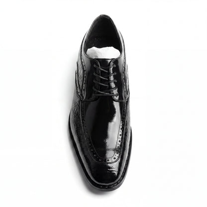 Giovanni Terence Black Embossed Crocodile Dress Shoes