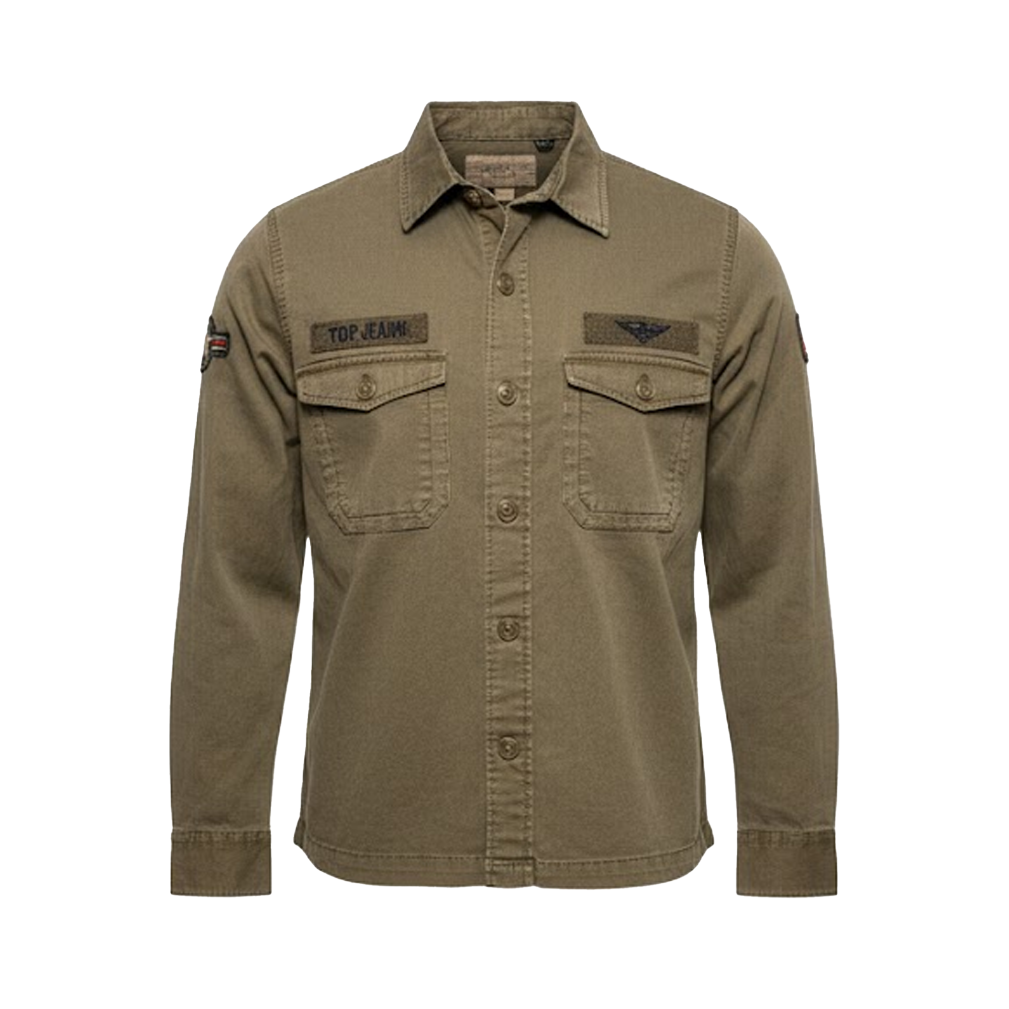 Top Gun Classic Green Military Shirt