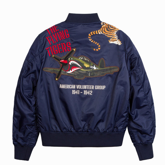 Top Gun Flying Tigers Bomber Jacket - Navy