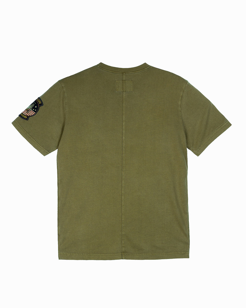 Top Gun Naval Air Station tee in olive
