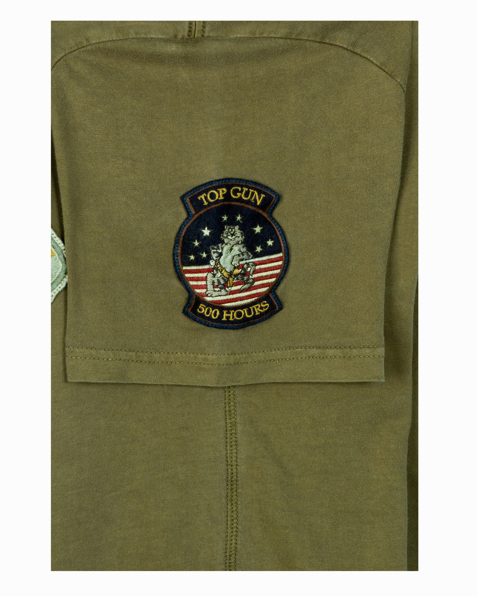 Top Gun Naval Air Station tee in olive