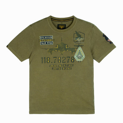 Top Gun Naval Air Station tee in olive