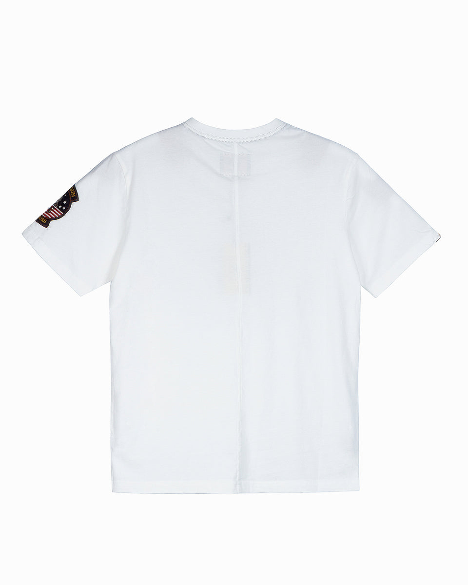 Top Gun "Naval Air Station" graphic tee in white