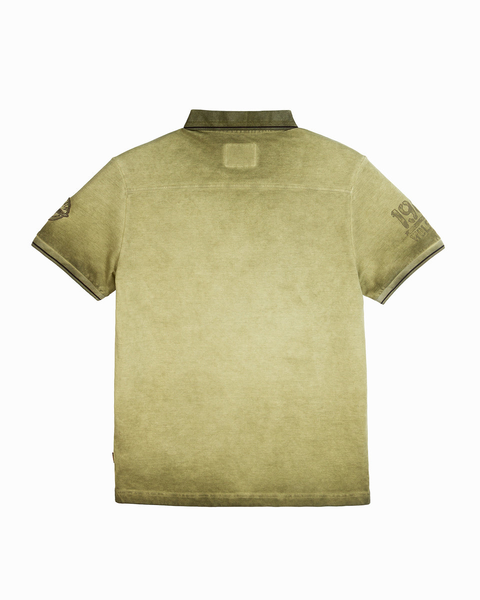 Top Gun Vintage Eagle Flying Legend polo in olive