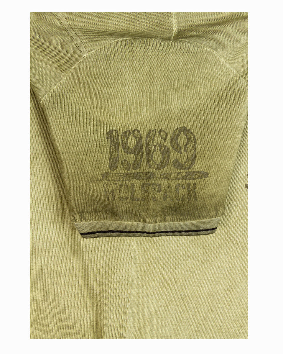 Top Gun Vintage Eagle Flying Legend polo in olive