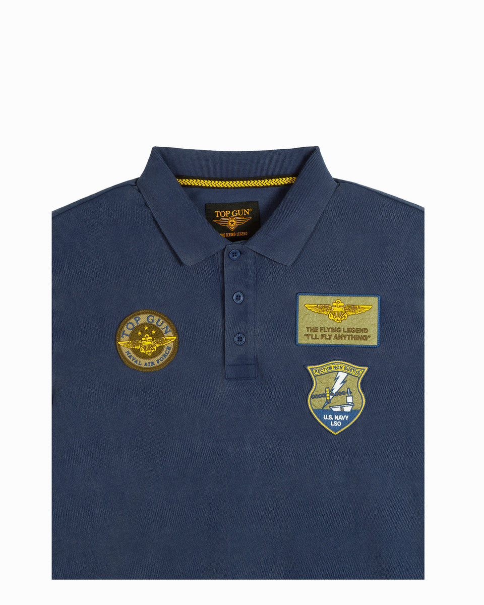 Top Gun "Vintage Heritage" polo shirt in navy