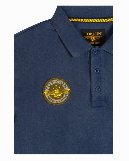 Top Gun "Vintage Heritage" polo shirt in navy