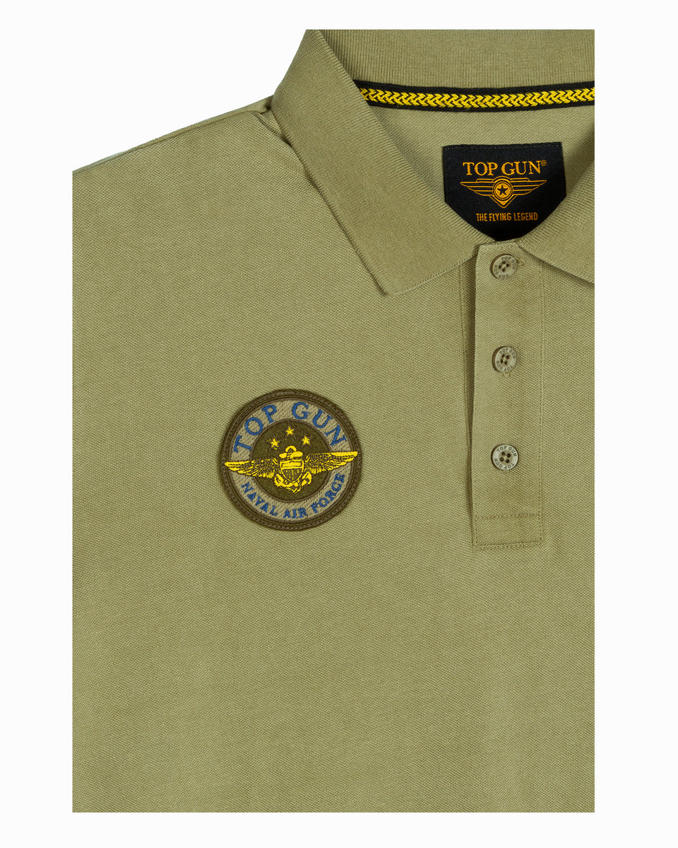 Top Gun "Vintage Heritage" polo shirt in olive