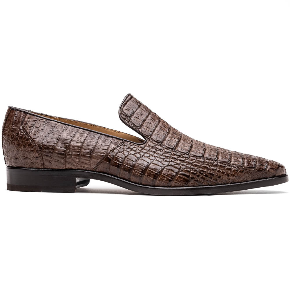 Marco Di Milano Trento Brown All Over Crocodile Dress Shoes - Dudes Boutique