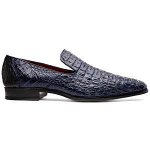 Marco Di Milano Trento Navy All Over Crocodile Dress Shoes - Dudes Boutique