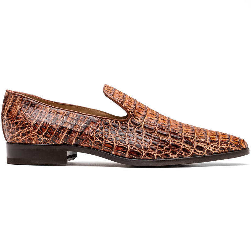 Marco Di Milano Trento Rustic Cognac All Over Crocodile Dress Shoes - Dudes Boutique