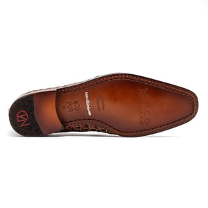 Marco Di Milano Trento Rustic Cognac All Over Crocodile Dress Shoes - Dudes Boutique