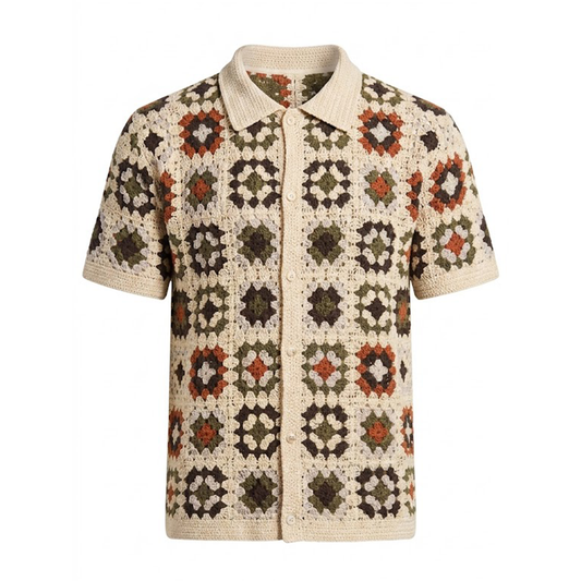 Lanzzino Almond Breathable Knit Shirt