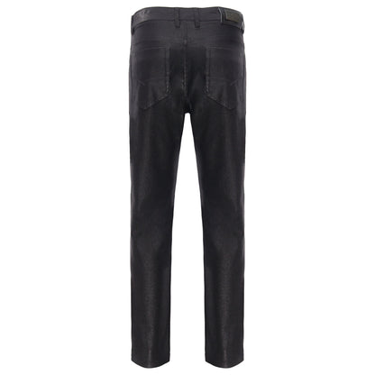 Men’s Elegant Black Textured Dress Pants BLACK