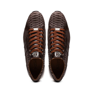 Marco Di Milano Verona Brown Python & Calfskin Sneakers - Dudes Boutique