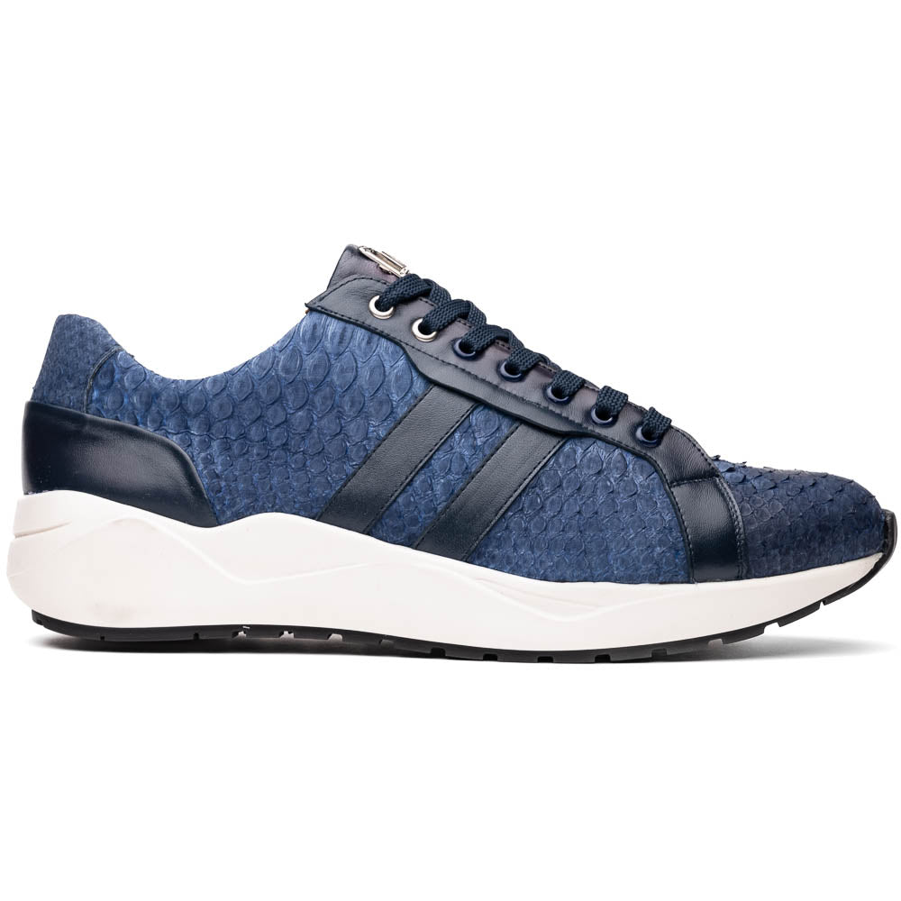 Marco Di Milano Verona Navy Python & Calfskin Sneakers - Dudes Boutique