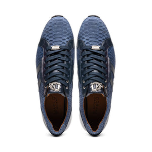 Marco Di Milano Verona Navy Python & Calfskin Sneakers - Dudes Boutique