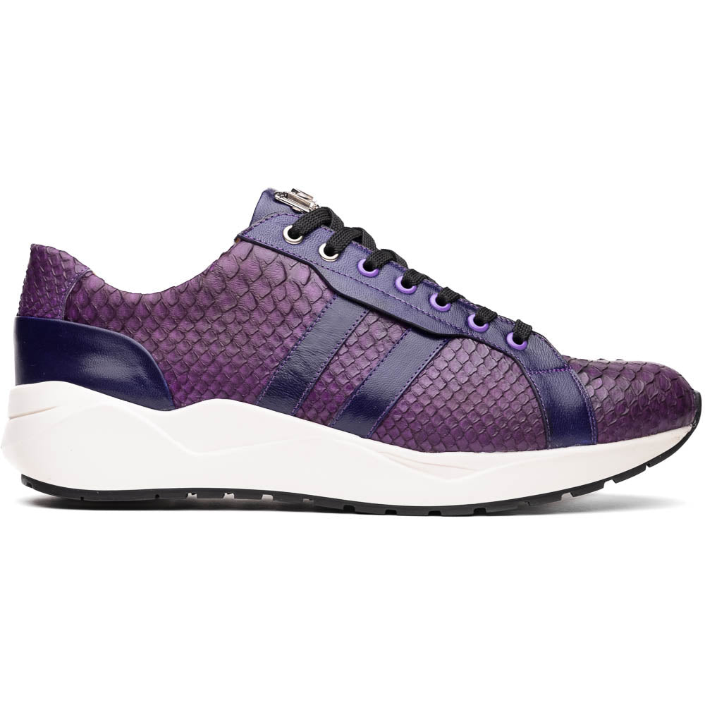 Marco Di Milano Verona Purple Python & Calfskin Sneakers - Dudes Boutique