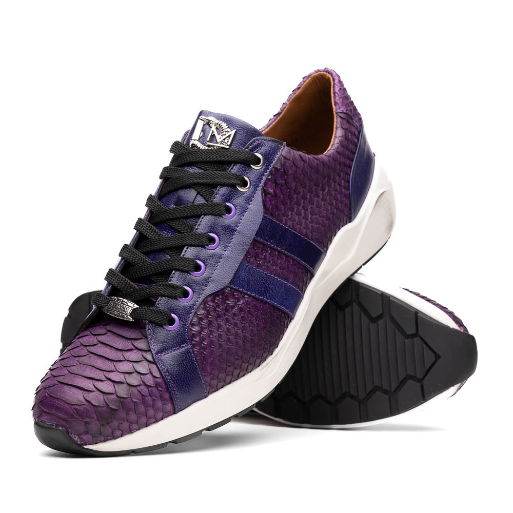 Marco Di Milano Verona Purple Python & Calfskin Sneakers - Dudes Boutique