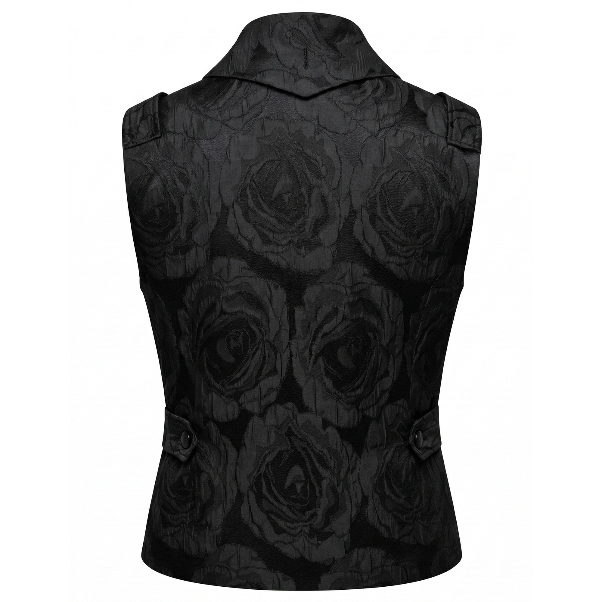 Angelino Black Garden Jacquard Vest