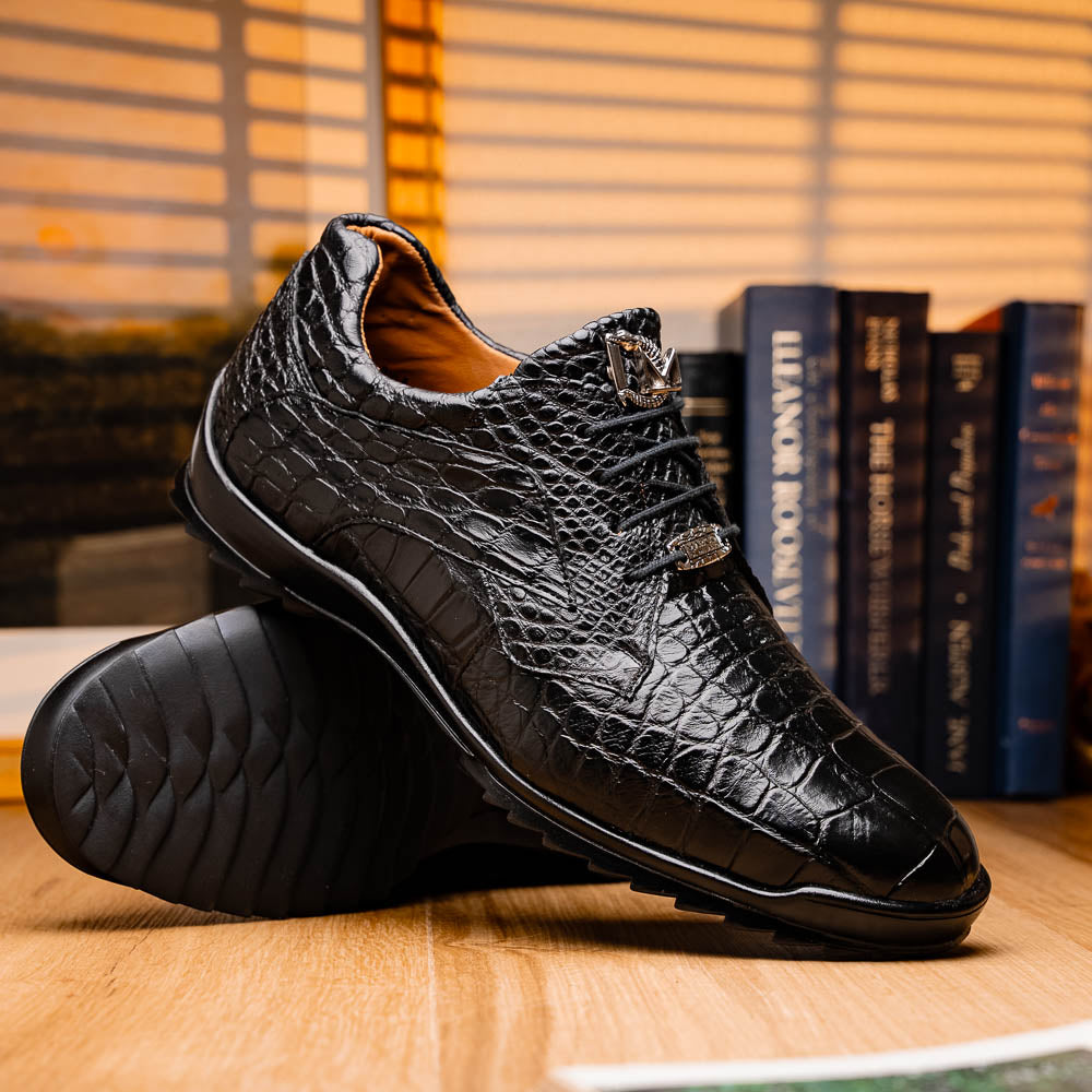 Marco Di Milano Vulcan Black Alligator Sneakers – Dudes Boutique
