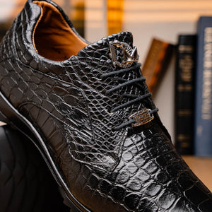 Marco Di Milano Vulcan Black Alligator Sneakers - Dudes Boutique