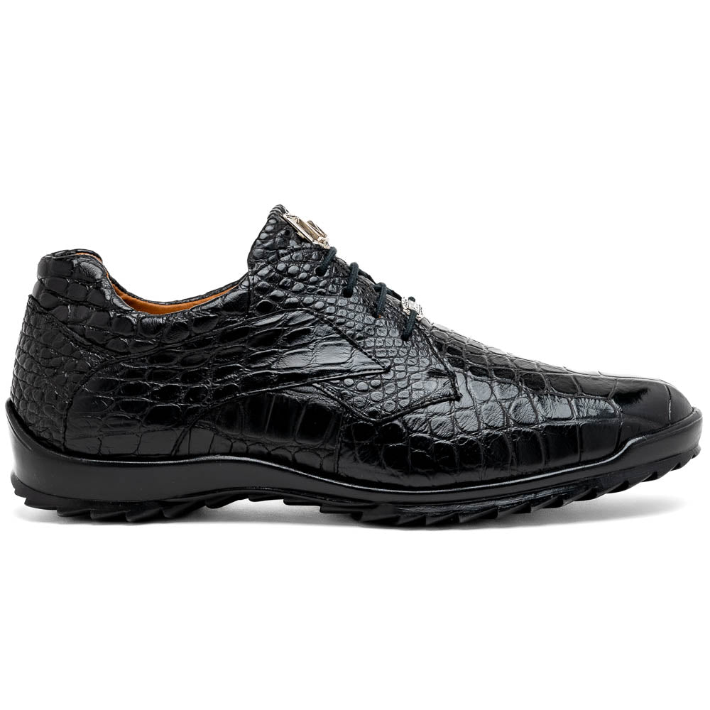 Marco Di Milano Vulcan Black Alligator Sneakers - Dudes Boutique