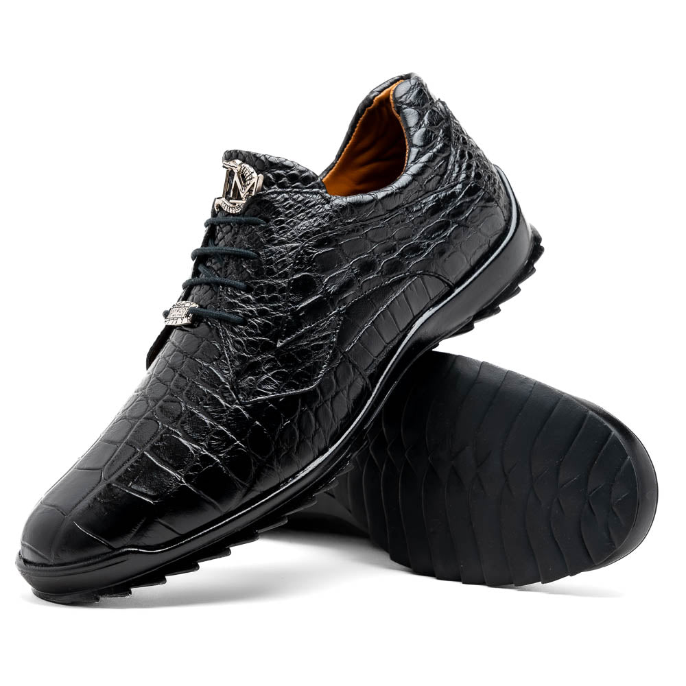 Marco Di Milano Vulcan Black Alligator Sneakers - Dudes Boutique