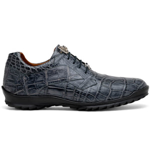 Marco Di Milano Vulcan Rustic Grey Alligator Sneakers - Dudes Boutique