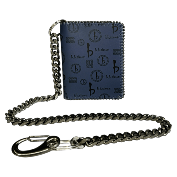 b.b. Simon Chain Wallet – Navy bb Pattern - Dudes Boutique