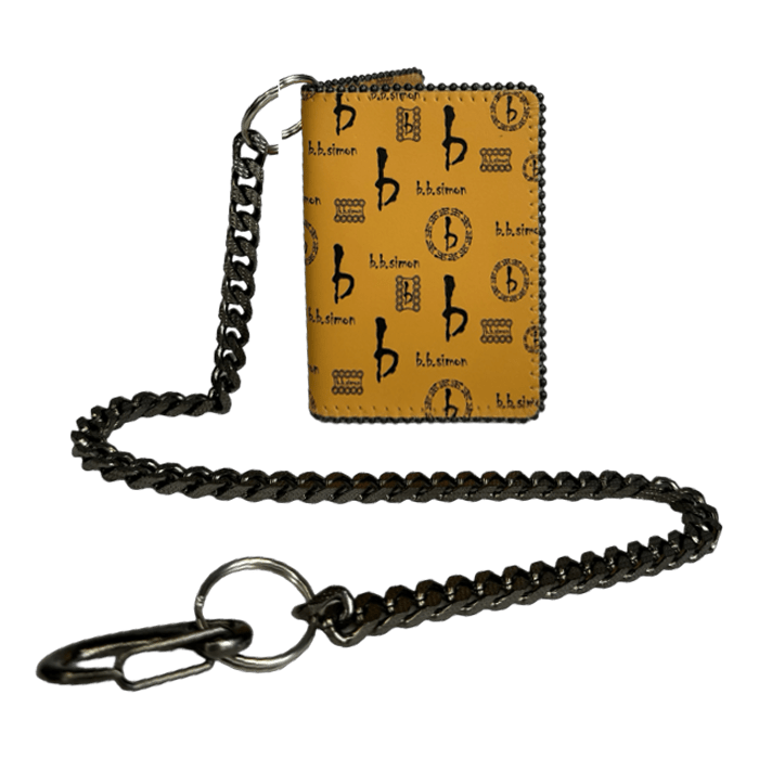 b.b. Simon Chain Wallet – Butterscotch bb Pattern - Dudes Boutique