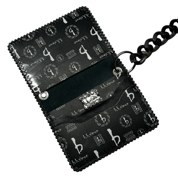 b.b. Simon Chain Wallet – Black bb Pattern – Dudes Boutique
