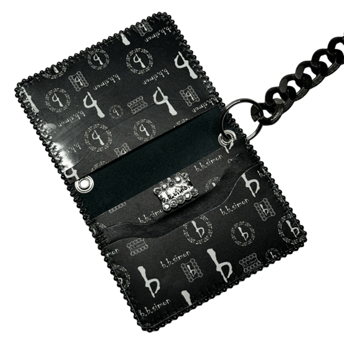 b.b. Simon Chain Wallet – Black bb Pattern - Dudes Boutique