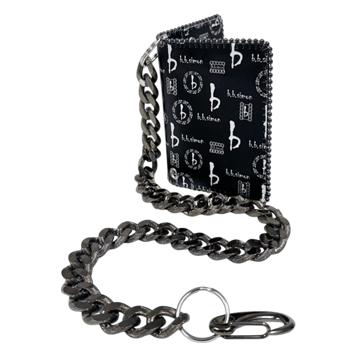 b.b. Simon Chain Wallet – Black bb Pattern - Dudes Boutique