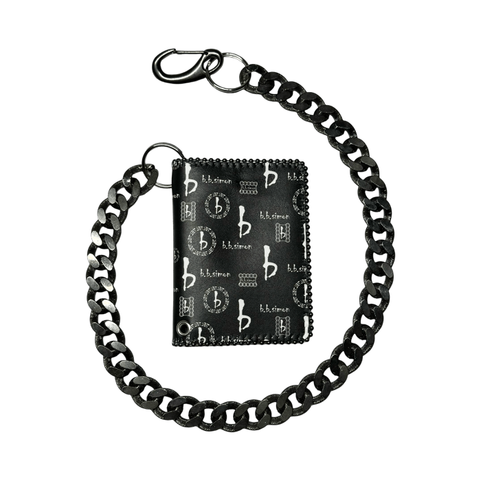 b.b. Simon Chain Wallet – Black bb Pattern - Dudes Boutique