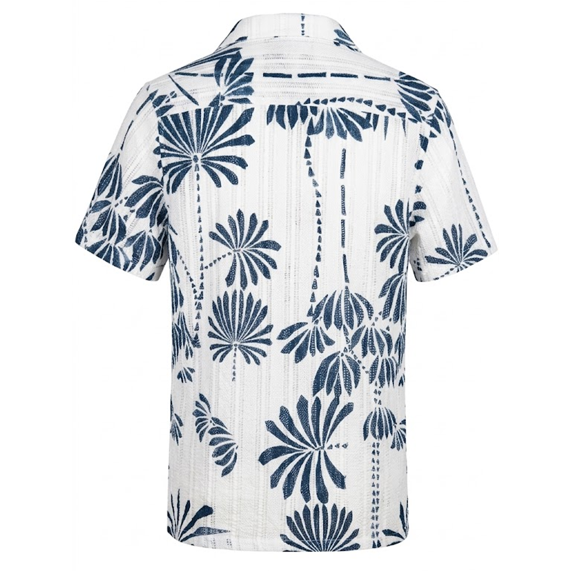 Suslo Couture Navy Floral Shirt