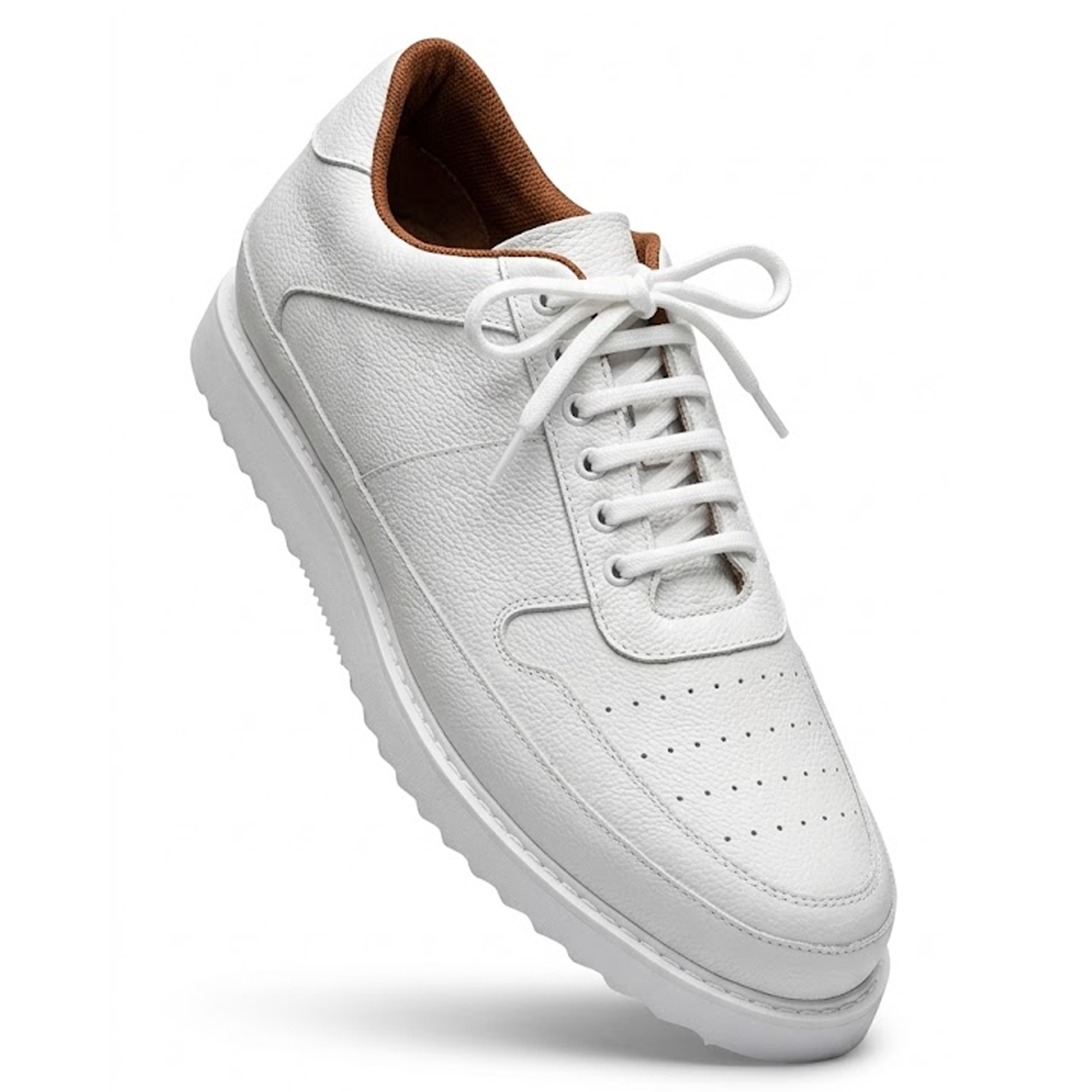 Tayno White Leather Sneakers