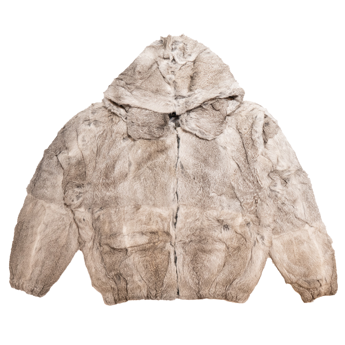 Kashani Men's Charcoal Grey Natural Rabbit Fur Coat - Dudes Boutique