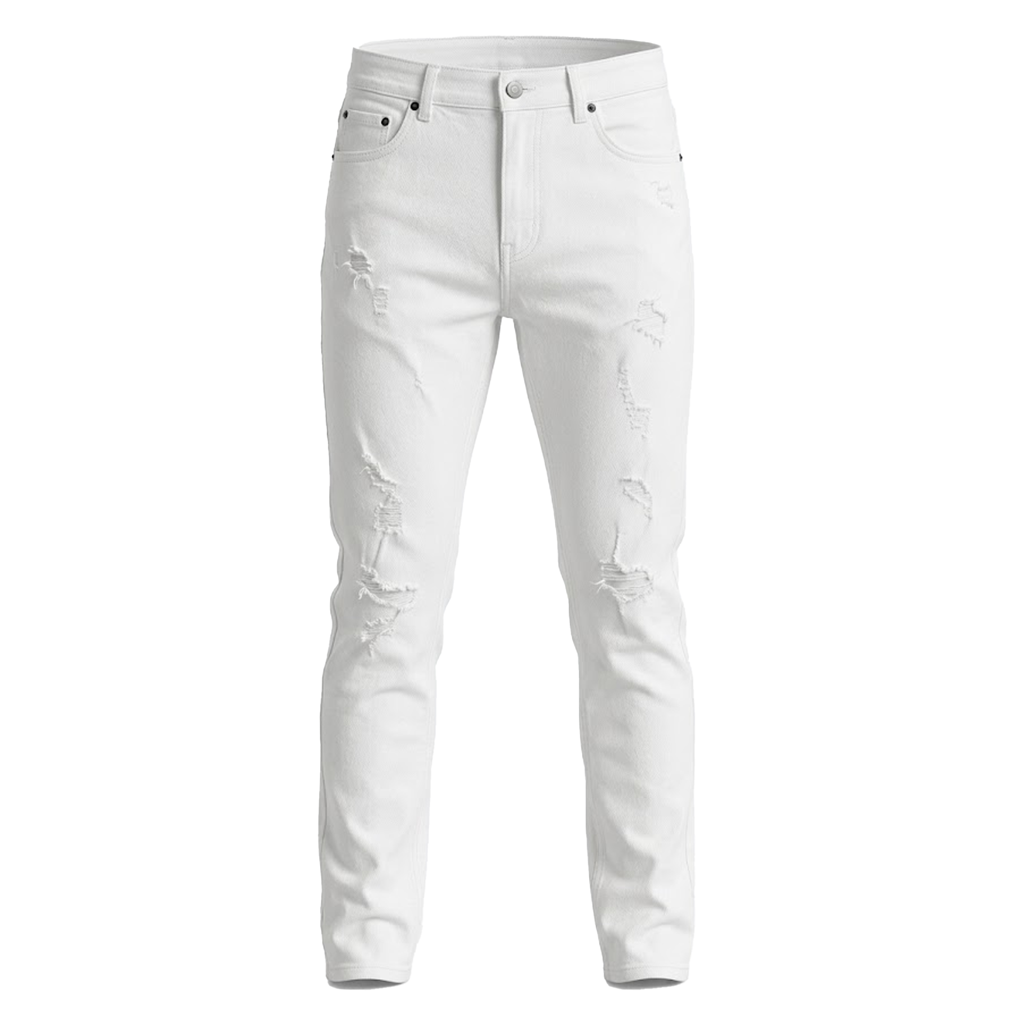 SBO White Ripped Denim Jeans